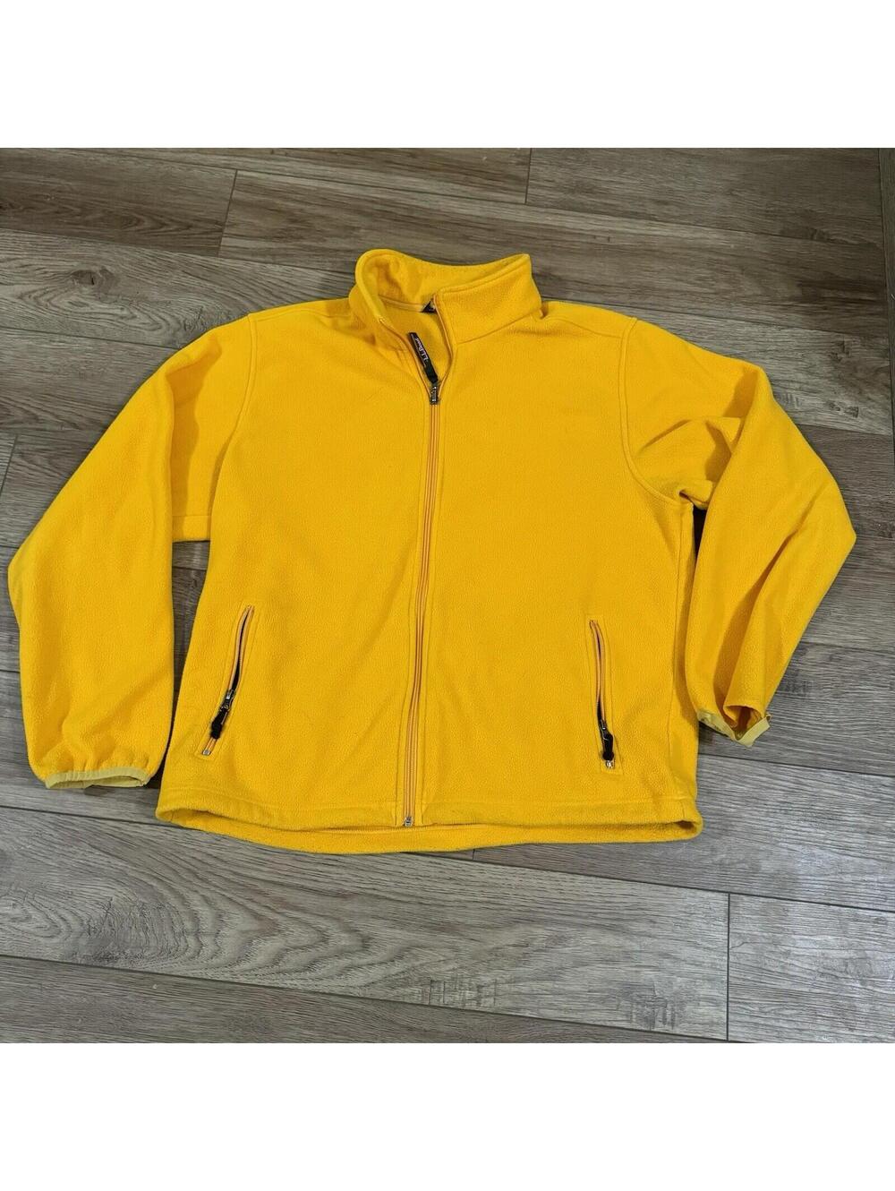 Vintage 90s Y2K L.L. Bean Fleece Yellow Jacket Gorpcore